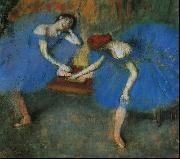 Edgar Degas Two Dancers in Blue China oil painting reproduction